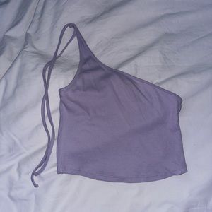 light purple one sided tank top